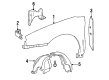 Mercury Sable Fender Diagram - F6DZ-16005-A