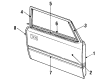 1991 Ford Mustang Door Moldings Diagram - 1R3Z-6120938-APTM