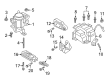 2018 Lincoln MKX Motor And Transmission Mount Diagram - DP5Z-6F055-A
