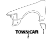 2002 Lincoln Town Car Emblem Diagram - F8VZ-16098-DA