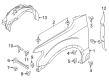 Ford F-150 Fender Diagram - VL3Z-16005-E