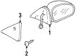 Mercury Tracer Car Mirror Diagram - F7CZ-17682-AA