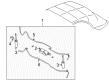 Ford Thunderbird Lift Support Diagram - 1W6Z-7650600-AA