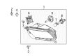 2012 Ford Mustang Headlight Diagram - AR3Z-13008-A