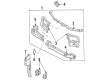 1997 Ford Aspire Radiator Support Diagram - F7BZ16138AA