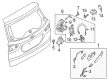 2021 Ford EcoSport Tailgate Latch Diagram - GN1Z-5426413-C