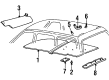 2001 Ford Expedition Sun Visor Diagram - YL1Z-7804104-AAC