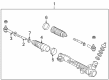 2006 Lincoln Mark LT Steering Gear Box Diagram - 8L3Z-3504-ARM