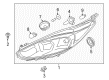 2019 Ford Fiesta Instrument Panel Light Bulb Diagram - 9T4Z-13466-B