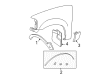 Ford Expedition Mud Flaps Diagram - 3L1Z-16A550-AAA