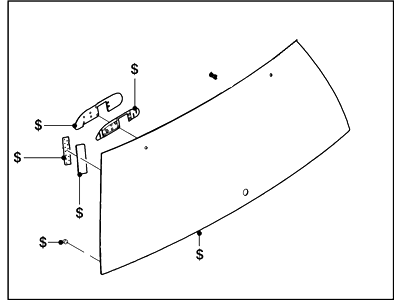 Lincoln 7L1Z-78422A12-C Window Assy - Back