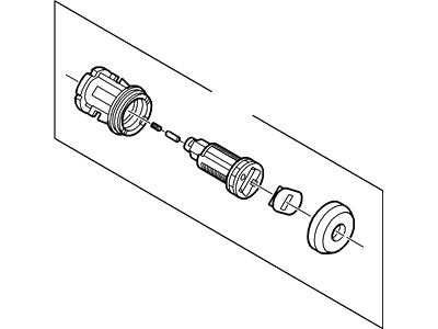 Lincoln F85Z-1521990-BA Lock Cylinder Less Keys