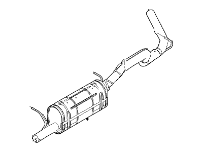 Ford 5C3Z-5230-B Muffler And Pipe Assy - Rear