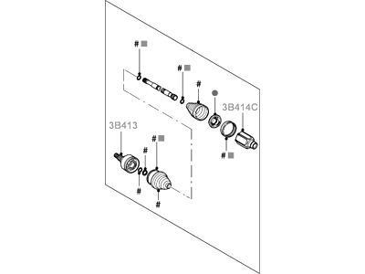 Ford YL8Z-3A428-CA Front Axle Shaft