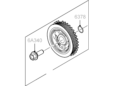 Mercury 7U7Z-6312-A Pulley - Crankshaft