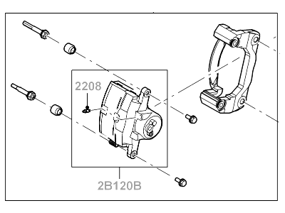 Mercury 6E5Z-2B121-B Caliper Assy - Brake - Less Pads