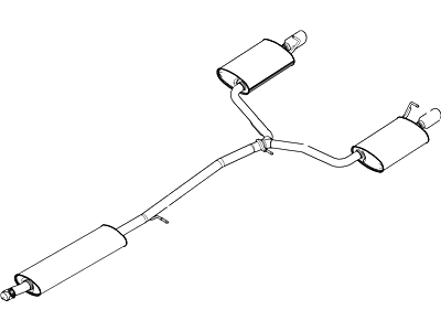 Lincoln DA8Z-5230-B Muffler Assy - Centre And Rear