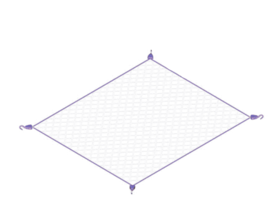 Ford GL3Z-99550A66-A Bed Net - Horizontal Mount, For 5.5 Bed