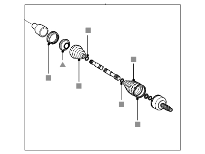 Mercury 5L8Z-3A428-AB Shaft - Front Axle