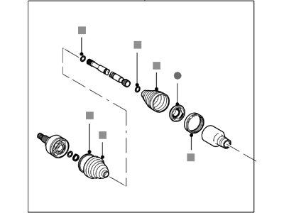 Mercury 5L8Z-3A427-DA Shaft - Front Axle