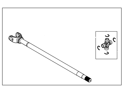 Ford AC3Z-3219-A Shaft - Front Axle