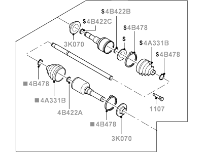 Ford 1L2Z-4K139-BA Shaft Assy - Rear Axle