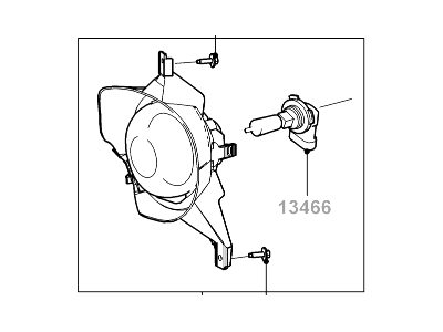 Mercury 1L5Z-15200-AA Lamp Assy - Fog - Front