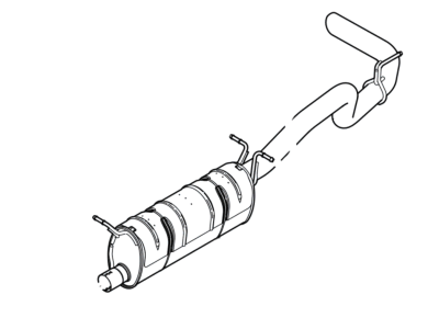 Ford BC3Z-5230-B Muffler And Pipe Assy - Rear