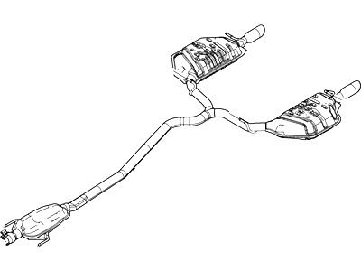 Lincoln 7H6Z-5230-BA Muffler Assy - Centre And Rear