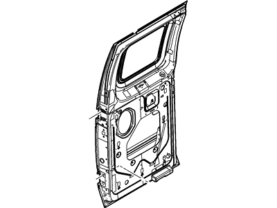 Ford F6UZ-1524622-CA Door Assy - Rear - With Hinges