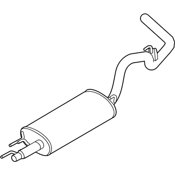 Ford FL3Z-5230-A Muffler And Pipe Assy - Rear