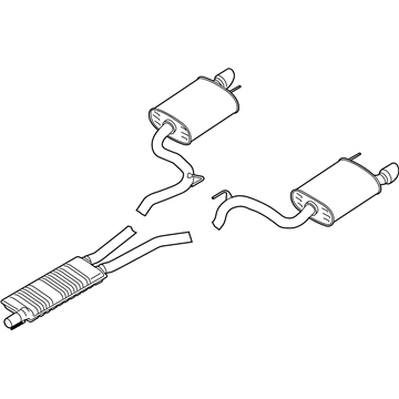 Ford JR3Z-5230-D Muffler Assy - Centre And Rear