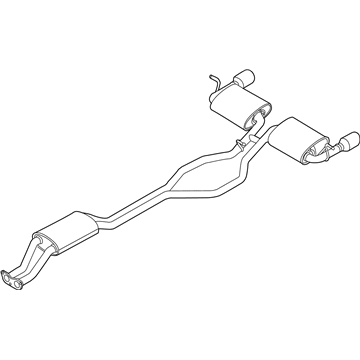 Ford BA1Z-5230-B Muffler Assy - Centre And Rear