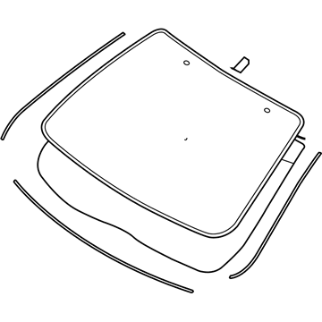 Lincoln 7E5Z-5403100-A Glass - Windscreen