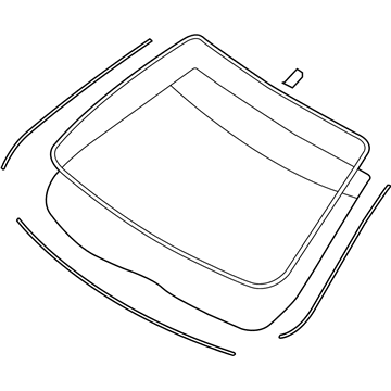 Lincoln 6H6Z-5403100-B Glass - Windscreen