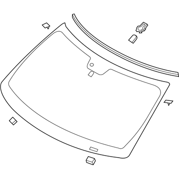 Ford DB5Z-7803100-C Glass - Windscreen