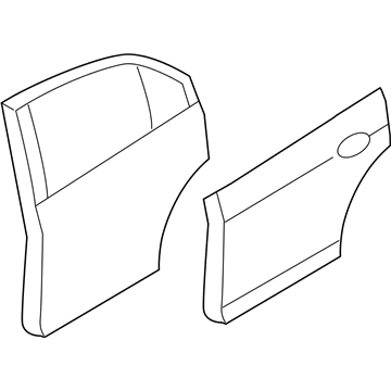 Mercury 6H6Z-5424630-A Door Assy - Rear - Less Hinges