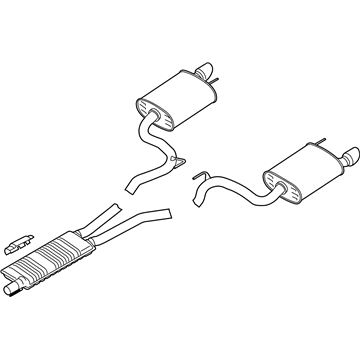 Ford FR3Z-5230-B Muffler Assy - Centre And Rear