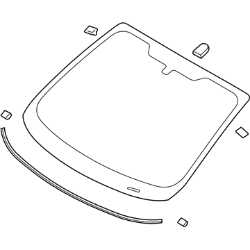 Ford AE8Z-5403100-A Glass - Windscreen