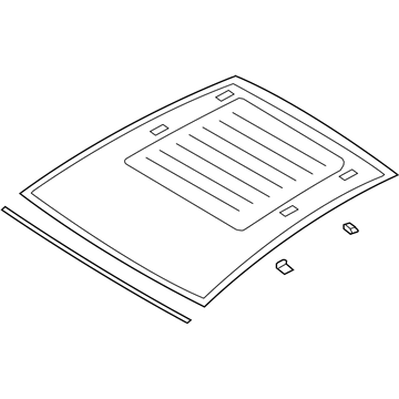 Ford DM5Z-5850054-C Glass - Roof