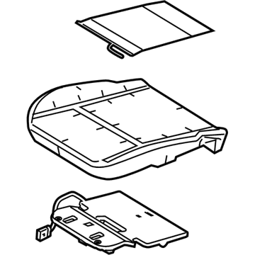 Ford D2BZ-54632A22-F Cover And Pad - Front Seat Back