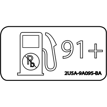 Ford AU5Z-9A095-D Fuel Label