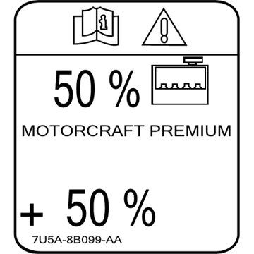 Ford 7U5Z-8B099-A Label