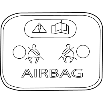 Lincoln XF2Z-14B217-AA Air Bag Label