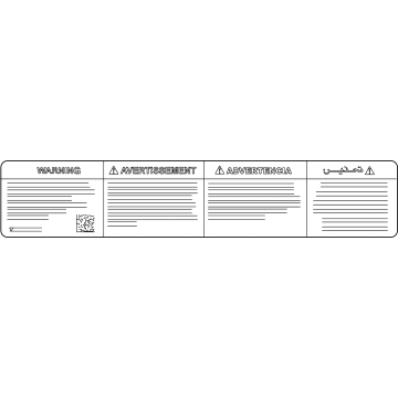 Ford NU5Z-1532-A Warning Label