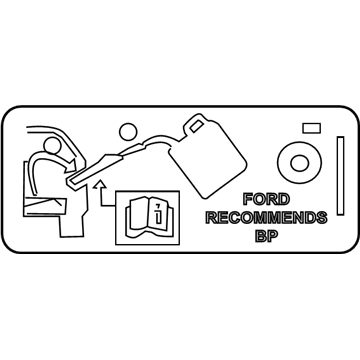Ford AU5Z-9A095-D Fuel Label