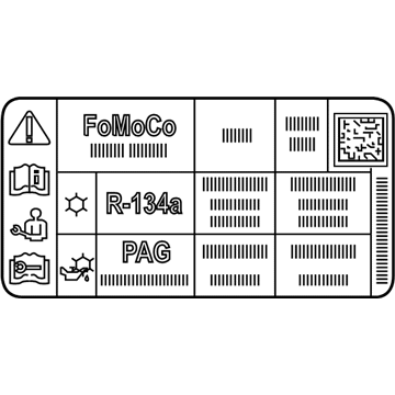 Ford KT1Z-9900014-F A/C Label