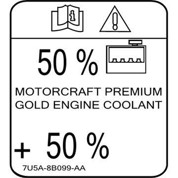 Mercury 7U5Z-8B099-A Label