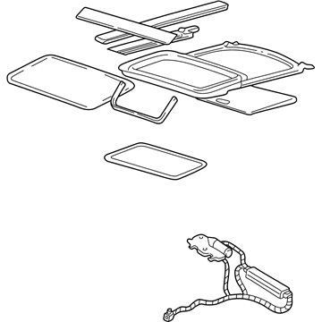 Mercury 4F1Z-54502A82-AAB Glass & Frame