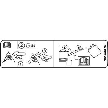 Ford DU5Z-9A095-B Fuel Label